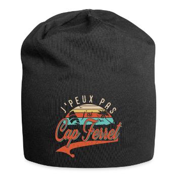 I can't I cap ferret gift man woman - Jersey Beanie - black - Front