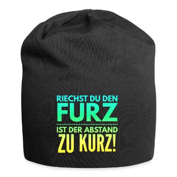If you smell the fart is the distance to short brudi - Jersey Beanie - black - Front
