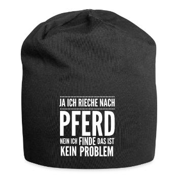 JA ICH RIECHE NACH PFERD RIECHT GUT - Jersey-Beanie - Schwarz - Vorne