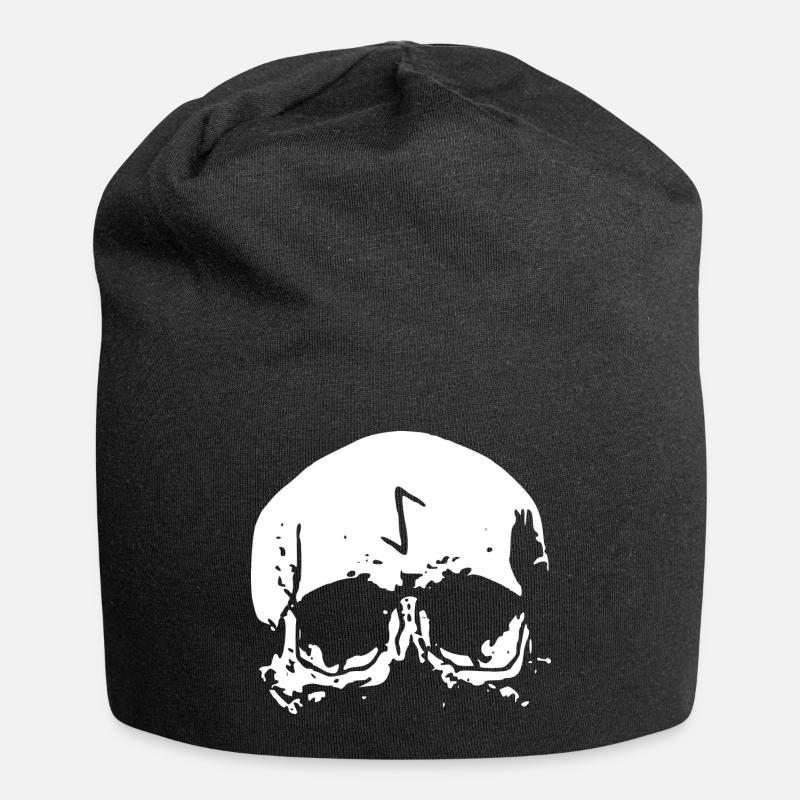 Schädel Rune - Walhalla - Odin - Wiking - Jersey-Beanie - Schwarz