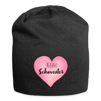 Kleine Schwester Herz - Jersey-Beanie - Schwarz - Vorne
