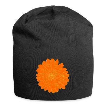 Blüte Orange Classic - Jersey-Beanie - Schwarz - Vorne
