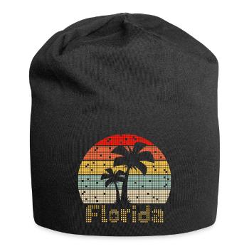 8bit Retro Florida Urlaub - Jersey-Beanie - Schwarz - Vorne