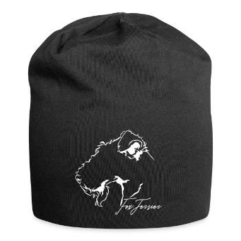 FOX TERRIER Profil Hunde Hund Wilsigns - Jersey-Beanie - Schwarz - Vorne