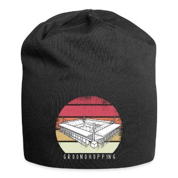 Groundhopping Fußball Stadion Fußballstadion Fan - Jersey-Beanie - Schwarz - Vorne