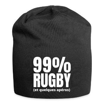 rugby, rugby sport, rugby humour - Bonnet en jersey - noir - Devant