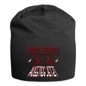 AT 55 in REENTE - Work exit - exit now - Jersey Beanie - black - Front