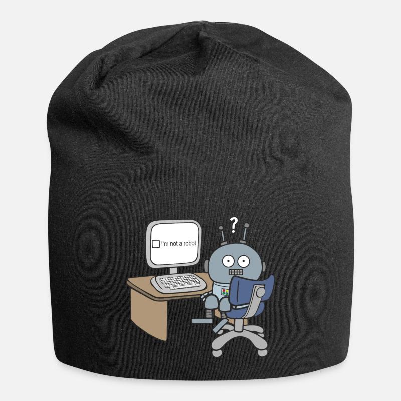 I m not a Robot - Jersey-Beanie - Schwarz