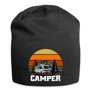 Cadeau Camper Camper Caravan - Bonnet en jersey - noir - Devant