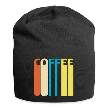 Kaffee | Kaffeetasse, latte, cappuccino, Cafe - Jersey-Beanie - Schwarz - Vorne