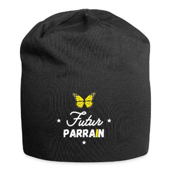 Futur parrain - Bonnet en jersey - noir - Devant