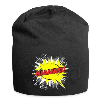 Manuel Nom Drôle de bulle de dialogue Maaanuel ! - Bonnet en jersey - noir - Devant