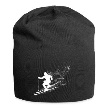 Ski, poudreuse, sports d’hiver, vacances au ski - Bonnet en jersey - noir - Devant