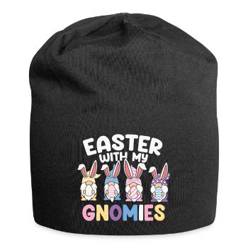 Ostern, Frohe Ostern, Schokoladenei - Jersey-Beanie - Schwarz - Vorne