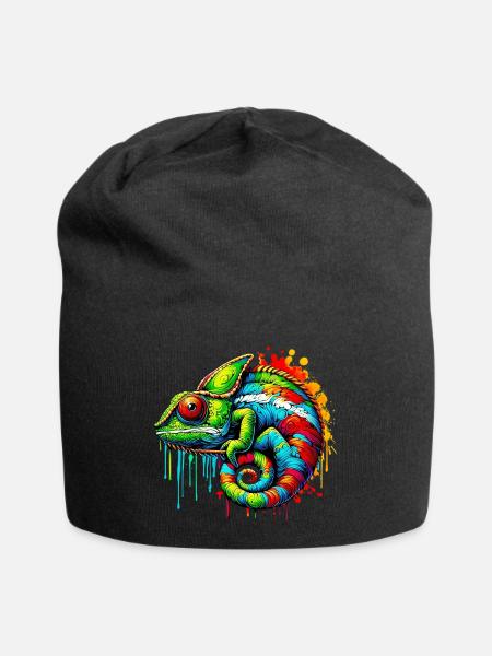 Chamäleon - Jersey-Beanie - Schwarz