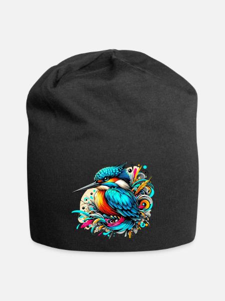 Eisvogel - Jersey-Beanie - Schwarz