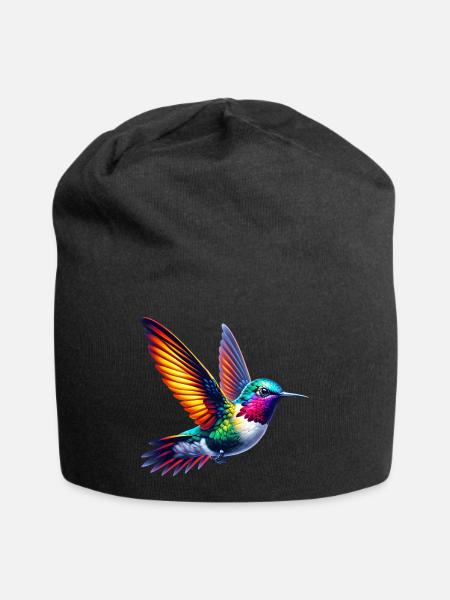 Kolibri - Jersey-Beanie - Schwarz