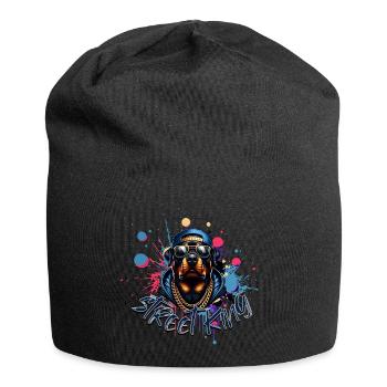 Rottweiler Street King, Hip Hop Style, Streetwear - Jersey Beanie - black - Front