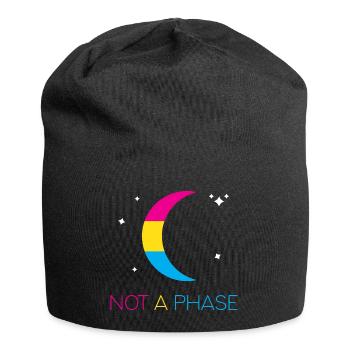 LGBTQ Pride Month - Not a Phase - Pansexual - Jersey Beanie - black - Front