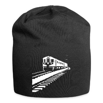 Eisenbahn Pixelkunst - Jersey-Beanie - Schwarz - Vorne