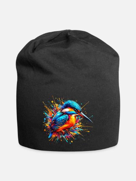 Eisvogel - Jersey-Beanie - Schwarz
