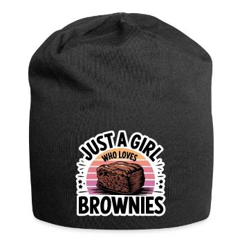 Just a girl who loves brownies - Jersey Beanie - black - Front