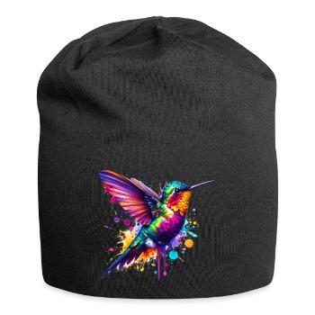 Kolibri - Jersey-Beanie - Schwarz - Vorne