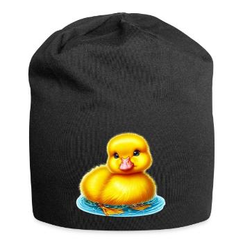 Ente Ente Ente Ente Ente - Jersey-Beanie - Schwarz - Vorne