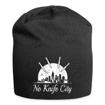 Keine Messer Stadt, - Jersey-Beanie - Schwarz - Vorne