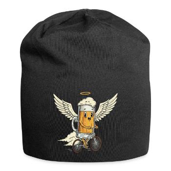 Lustig Bier Fahrrad Engel Männertag Vatertag Tour - Jersey-Beanie - Schwarz - Vorne