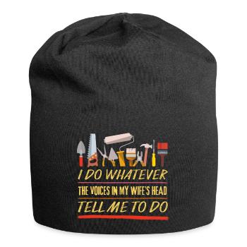 I_do_Anything_for_Wife_1 - Jersey Beanie - black - Front