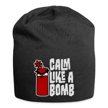 Calm Like Bomb Paradox Irony Humor Explosive Joke - Jersey Beanie - black - Front