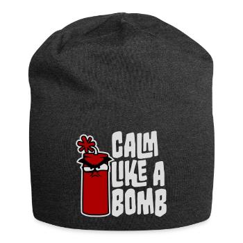 Calme comme une bombe Paradoxe Ironie Humour Blague explosive - Bonnet en jersey - charbon - Devant
