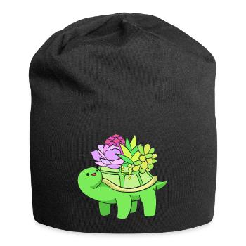 Pflanze Kaktus Kakteen - Jersey-Beanie - Schwarz - Vorne
