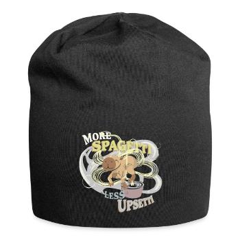 Cap(p)y spaghetti less upsetti - Jersey Beanie - black - Front