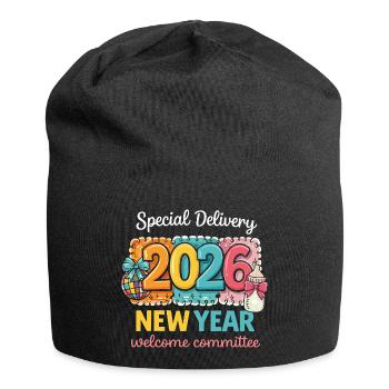 New Year 2026 Special Delivery - Jersey Beanie - black - Front