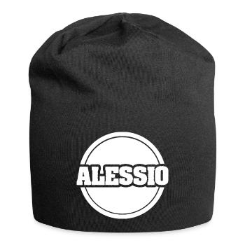 Vorname Alessio - Jersey-Beanie - Schwarz - Vorne