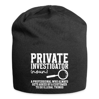 Détective Observation des costumes Détective privé - Bonnet en jersey - noir - Devant