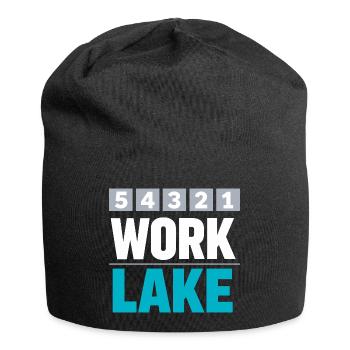 See-wochenende Countdown Zu See-tagen - Jersey-Beanie - Schwarz - Vorne