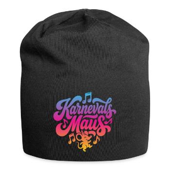 Karnevals Maus Karnevalsmaus Karneval Party Kostüm - Jersey-Beanie - Schwarz - Vorne