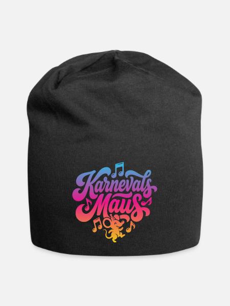 Karnevals Maus Karnevalsmaus Karneval Party Kostüm - Jersey-Beanie - Schwarz