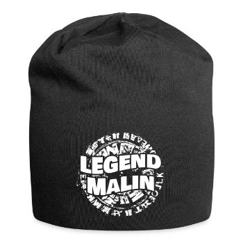 Malin comme prénom - Bonnet en jersey - noir - Devant