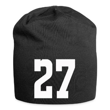 Ziffern 27 Kontrast-Design - Jersey-Beanie - Schwarz - Vorne