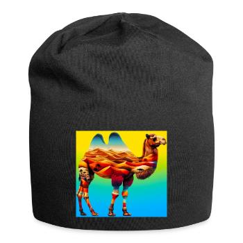 camel - Jersey Beanie - black - Front