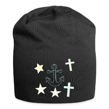 Chalk Nautik: Anchor Stars - Jersey Beanie - black - Front