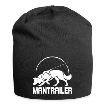 Chien de recherche BORDER Collie MANTRAILER - Bonnet en jersey - noir - Devant