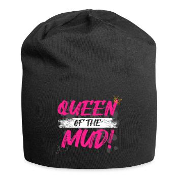 Queen of the mud Schlammlauf Mud Run Muddy Race - Jersey Beanie - black - Front