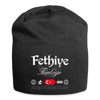 Fethiye Türkei Streetwear Reise Souvenir - Jersey-Beanie - Schwarz - Vorne