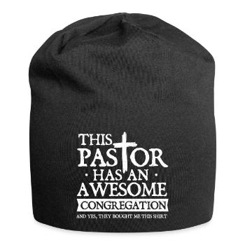 Pastor Awesome Congregation Humor - Jersey Beanie - black - Front