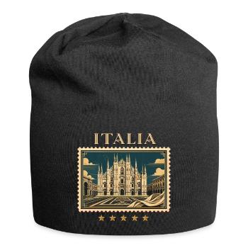Mailand Eleganz als Reisemarke - Jersey-Beanie - Schwarz - Vorne